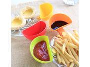 4PCS Assorted Mini Dip Clips Side Bowls Dish Plate Sauce Design Red Green Orange Yellow