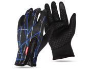 Cycling Bicycle Bike Full Finger Gloves Sport Winter Thermal Touch Screen Blue