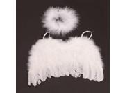 Baby Infant 0 6mo White Angel Feather Wings halo
