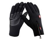 Outdoor Winter Sports Cycling Skiing Warm Touch Screen Gloves Black M
