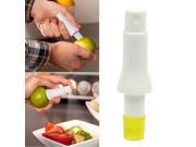 Plastic Stem Hand Press Fruit Juicer Squeezer Lemon Orange Citrus Spray Sprayer White Yellow