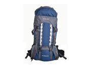 80L Professional Backpack Shoulders Bag Camping Hiking External Frame Blue