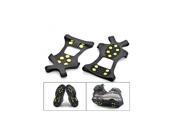 Ice Crampons Cleats Snow Grabbers Silicone Rubber Anti slip Shoe Covers Overshoes S Black