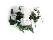 Solid White Designer Quality Silk Floral Rose Garlands Wedding Decor