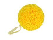 New 11.8 Wedding Decor Kissing Ball Yellow Plastic HomeParty Decorative Flower Ball