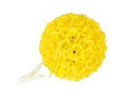 New 9.84 inch Wedding Decor Romantic Super Flower Kissing Ball Yellow