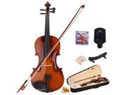 4 4 Natural Acoustic Student Violin Outfit with Shoulder Rest Extra Strings Bridge Tuner Free