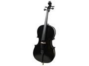 1 4 Basswood Black Color Cello Outfit Bag Bow Rosin Bridge for Beginner