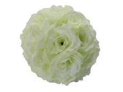 8.27 Inch Kissing Ball Silk Rose Flowers Wedding Party Supply Decoration Off white