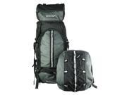 New 70L 10L Outdoor Backpack Rucksack Hiking Camping Pack Travel Shoulders Bag Black Gray