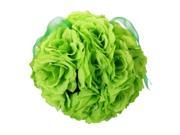8.27 Inch Kissing Ball Silk Rose Flowers Wedding Party Supply Decoration Green