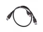 0.6M USB 3.0 A Male to A Male Y Cable 24 28AWG OD=6.0mm Black