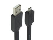 Noodles Style USB 2.0 AM to Micro 5pin Data Transfer Cable Length 1.5m Black