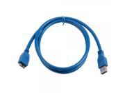 1M USB 3.0 A Male to USB 3.0 Micro B Male Cable Blue