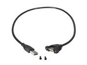 50cm USB 2.0 A Male to USB A Female Panel Mount Adapter Cable