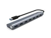 Wavlink 7 Ports Aluminum USB3.0 Hub Adapter with Power Adapter Super Speed