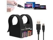 Portable High Speed 7 Ports USB 2.0 External Hub Adapter Extension Cable Adapter Splitter