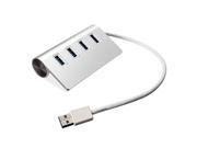 5Gbps Hi Speed Aluminum USB 3.0 4 Port Splitter Hub Adapter with Cable
