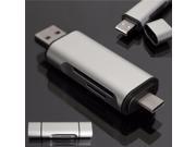 2 in 1 USB 2.0 and USB 3.1 Type C TF SD Card Reader For Macbook Windows OTG