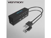 Vention VAS J36 4 Port USB 2.0 HUB High Speed External Splitter Nickel plated Black