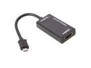 Micro USB Male to HDMI Female Cable Black