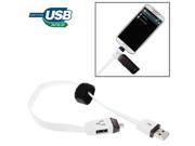 Micro USB Male to USB Female Host OTG Cable Adapter Y Splitter for Android Smartphones Tablet PC Length 30cm White