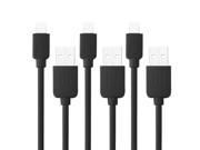 3 Pack HAWEEL High Speed 8 pin to USB Sync and Charging Cable Kit for iPhone 6 6 Plus iPad Air 2 iPad mini 3 mini 2 Length 1m Black