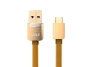 Original REMAX 2.1A Golden Noodle Style Micro USB Charging Data Cable For Cellphone