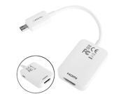 Micro USB MHL to HDMI AF Cable for Samsung Galaxy S5 SIII i9300 Galaxy SIV i9500 Support 1080P Full HD Output Length 13cm White