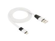 Noodle Style USB Sync Charging Cable for iPhone 6 6 Plus iPhone 5 5S 5C iPad Air Length 1m White