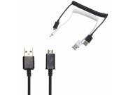 Micro USB Spring Coiled 1m 3.3ft Retractable 5Pin Data Sync Charger Cable