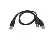 70cm USB 2.0 3 Ports Data Cable For HDD Enclosure Black