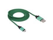 Woven Style Micro USB to USB 2.0 Data Sync Cable for Samsung Galaxy S6 S6 edge S6 edge Note 5 Edge HTC Sony Length 1.2m Green