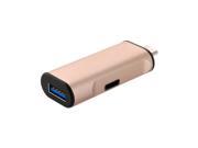 IHUB 12 Type C to USB 3.0 Type C Charging Adapter for Macbook Google Chromebook Nokia N1 Tablet PC Letv Smart Phone Gold