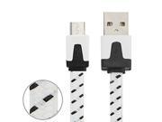 Woven Style Micro USB to USB Data Charging Cable Length 2m White