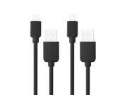 2 Pack HAWEEL High Speed 8 pin to USB Sync and Charging Cable Kit for iPhone 6 6 Plus iPad Air 2 iPad mini 3 mini 2 Length 1m Black