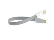 Noodle Style Micro USB Data Transfer Charge Cable Suitable for Samsung Galaxy HTC Nokia Lumia Length 22cm Grey