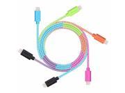 Yellowknief 8 Pin USB Charging Charger Data Sync Adapter Color Woven Cable For iPhone 6 6Plus 6s