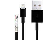 Super Quality Multiple Strands TPE Material USB Sync Data Charging Cable for iPhone 6 6 Plus iPhone 5 5S 5C Length 2m Black