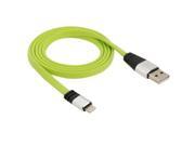 Noodle Style USB Sync Charging Cable for iPhone 6 6 Plus iPhone 5 5C 5S iPad Air Length 1m Green