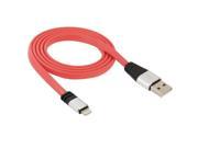 Noodle Style USB Sync Charging Cable for iPhone 6 6 Plus iPhone 5 5S 5C iPad Air Length 1m Red