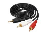 3.5mm Dual RCA Male Audio Y Cable For Mobile Phone CD Players