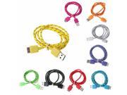 1M Braided Fabric USB Data Sync Charger Cable For Samsung Note 3 S5