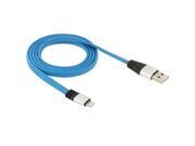 Noodle Style USB Sync Charging Cable for iPhone 6 6 Plus iPhone 5 5S 5C iPad Air Length 1m Blue