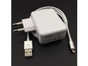 Yellowknife EU 2USB Ports Travel Wall Charger Adapter And MFI Lightning Charger Cable For iPhone iPad iPod