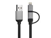 Bonorda BCL – LM100 TPE Wire Aluminum Alloy Plating Nickel Head 2 in1 Cable For iPhone IOS Android