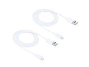 2 Pack HAWEEL High Speed 8 pin to USB Sync and Charging Cable Kit for iPhone 6 6 Plus iPad Air 2 iPad mini 3 mini 2 Length 1m White