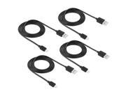 4 Pack HAWEEL High Speed 8 pin to USB Sync and Charging Cable Kit for iPhone 6 6 Plus iPad Air 2 iPad mini 3 mini 2 Length 1m Black