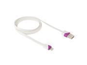 Noodle Style 8 Pin to USB Data Sync Charge Cable for iPhone 6 6 Plus 5 5S Length About 1m Purple