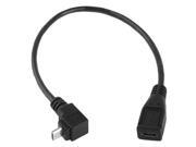 90 Degree Micro USB Male to Micro USB Female Adapter Cable Length 25cm
